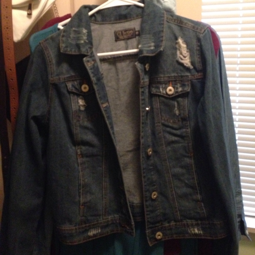Distressed Denim Jacket