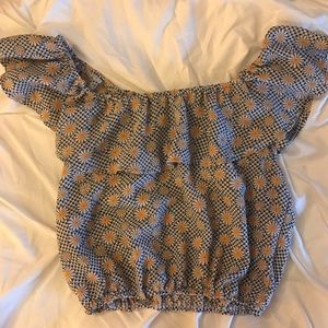 Urban Outfitters Mine Flowy Daisy Crop Top