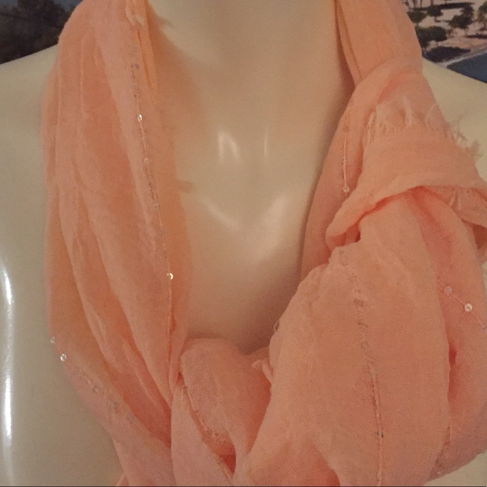 Coral wrap-scarf!