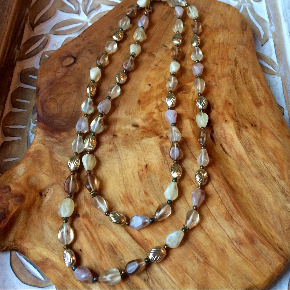 Pink and cream necklace