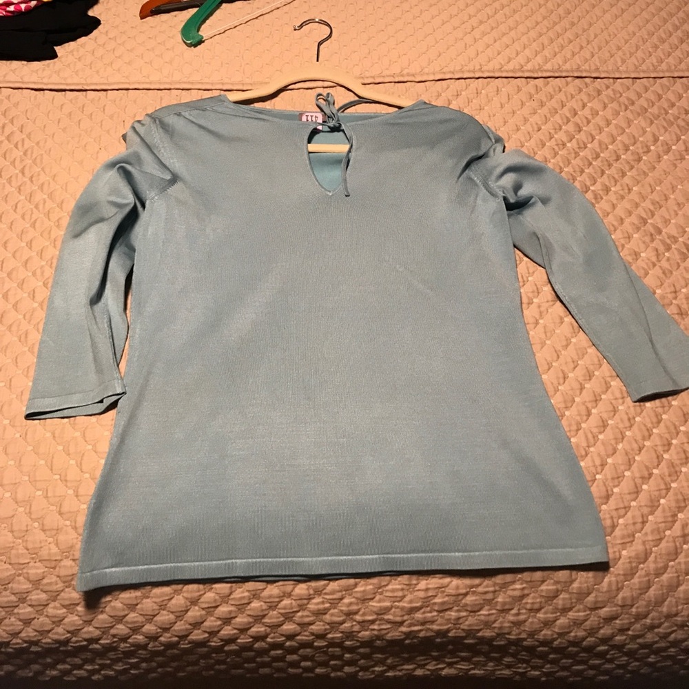 Ann Taylor blouse in Tiffany blue