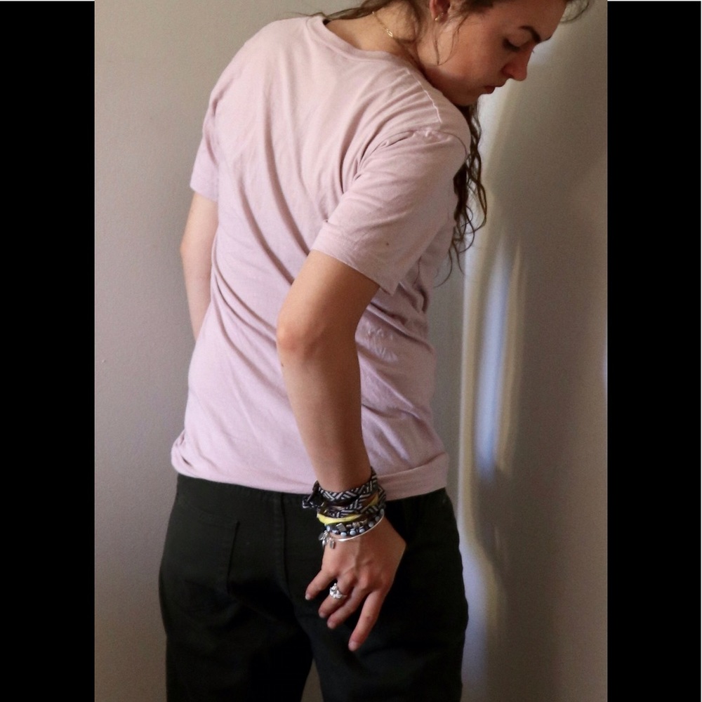 America Apparel off pink v-neck