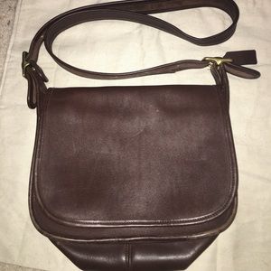 Brown Coach saddle bag