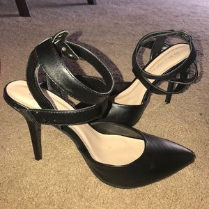 black buckle heels