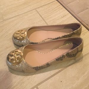 Tory Burch snake skin flats!