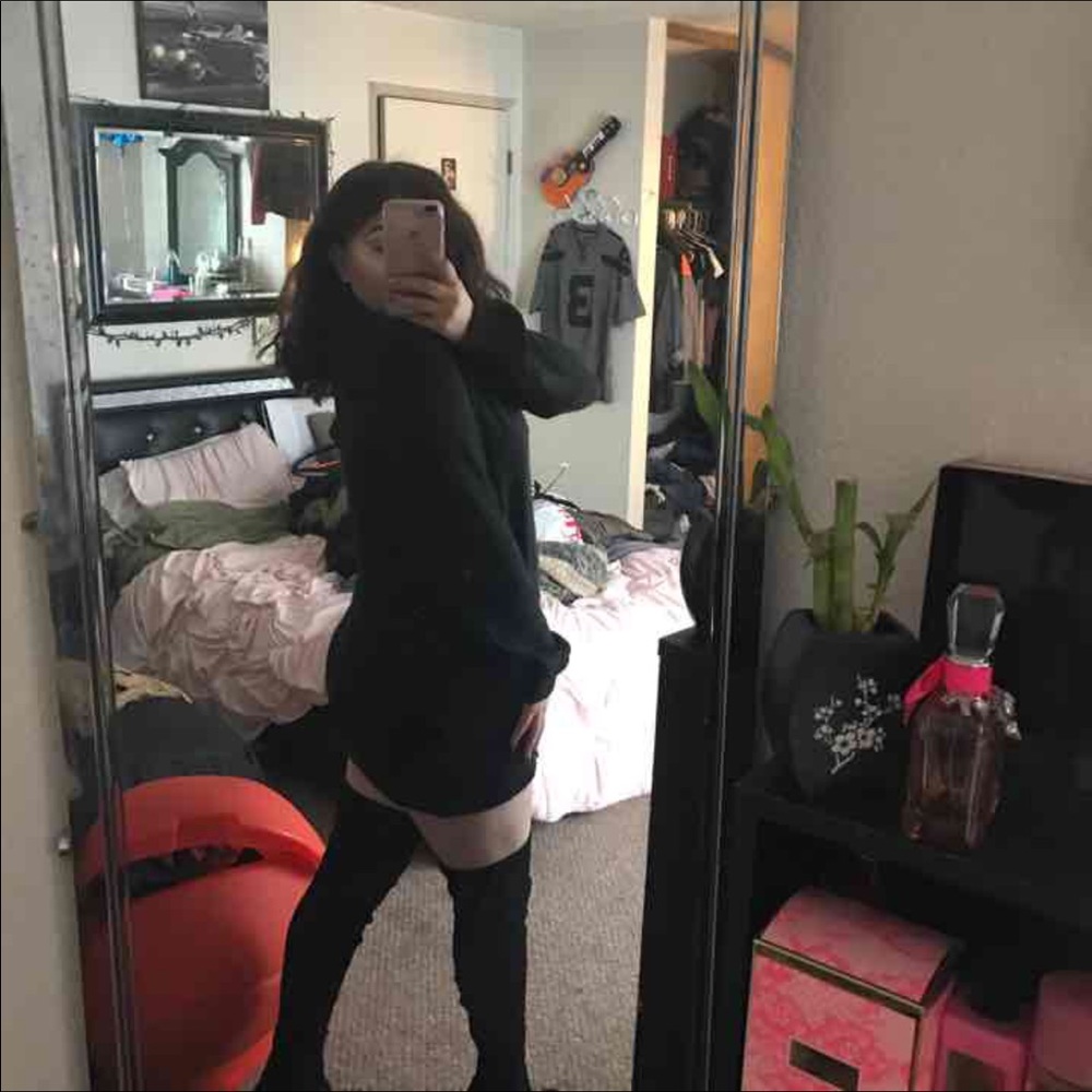 Black sweater dress