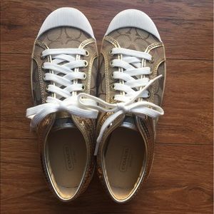 Coach Signature Sequined Sneakers