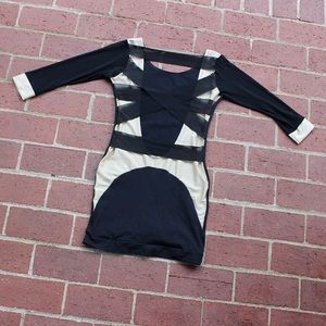Quontum Black & Hold Strappy Back Bodycon