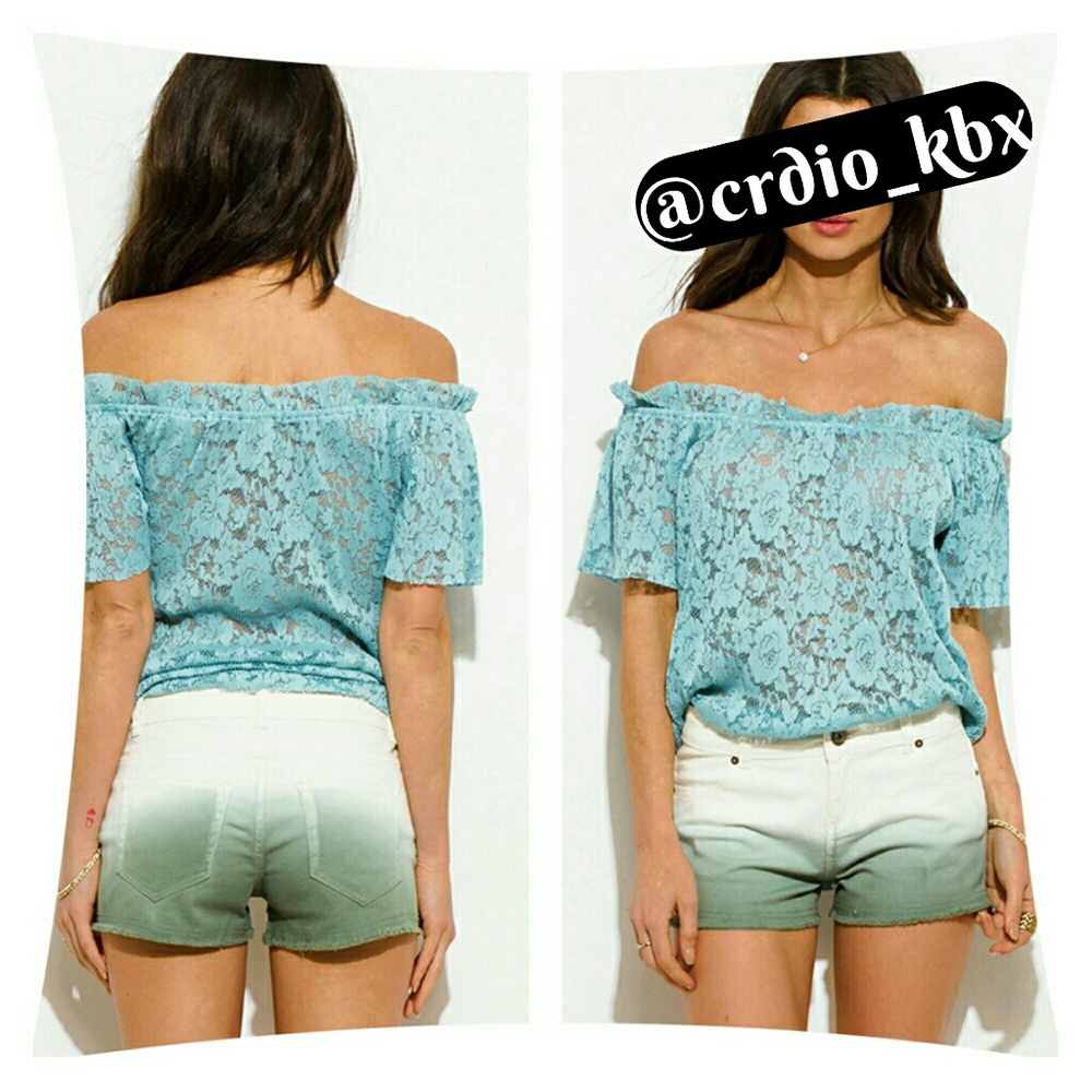 💚 Chic Green Ombre Denim Shorts – Mid-Rise Frayed Hem 💚 - Picture 2 of 2