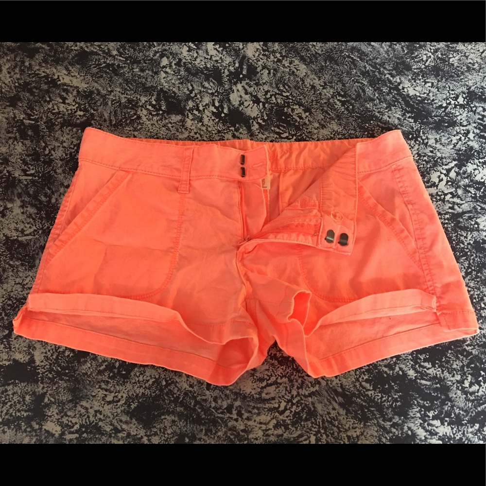 Neon orange shorts
