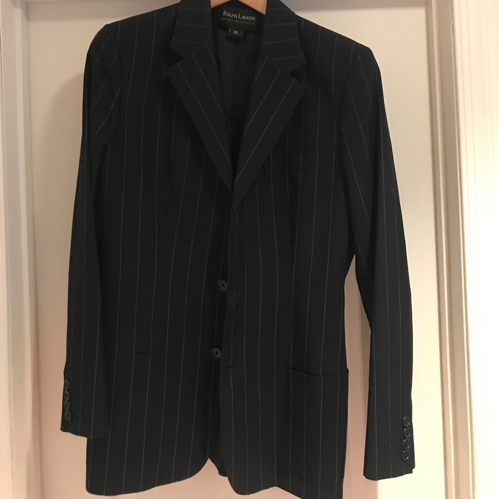 Classic RALPH LAUREN PIN STRIP BLAZER