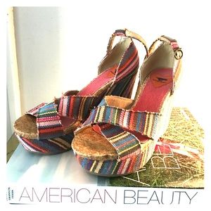 Rocket Dog Striped Wedges