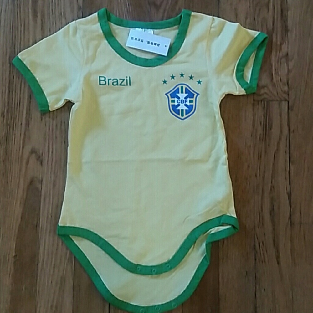 Brazil soccer baby suit