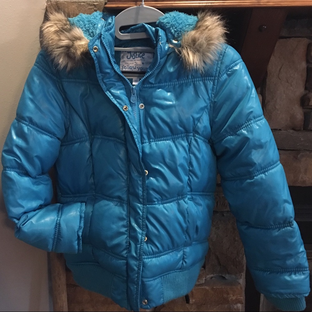 Girls Justice Hooded Puffer Coat