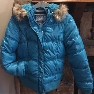 Girls Justice Hooded Puffer Coat