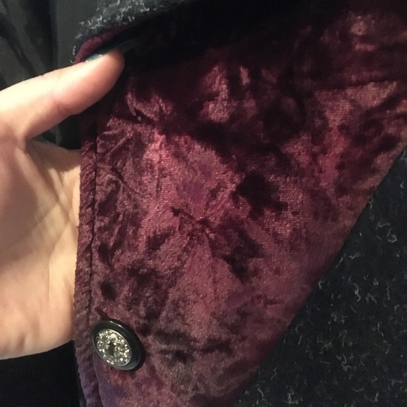Vintage bomber wool with velvet patches - Picture 2 of 4