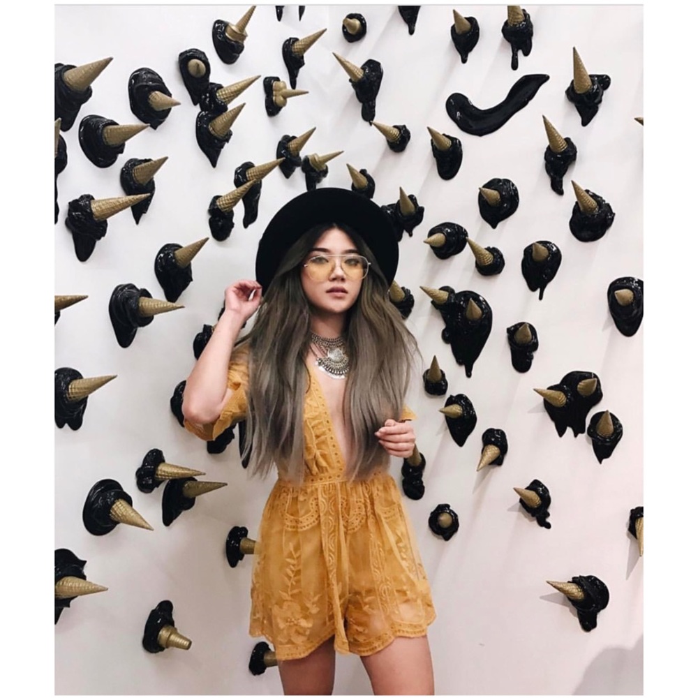 Chloe Yellow Embroidered Lace  Romper