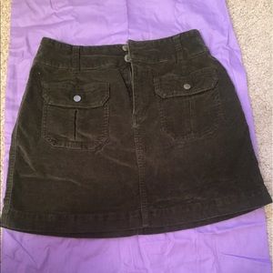Dark green corduroy skirt