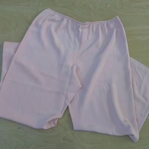 F7- Eileen Fisher pink silk modern wide leg pants