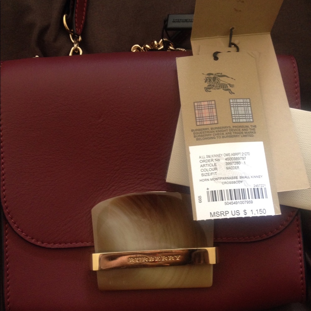 A Burberry leather maroon summer purse
