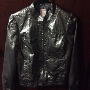 silver metallic jacket