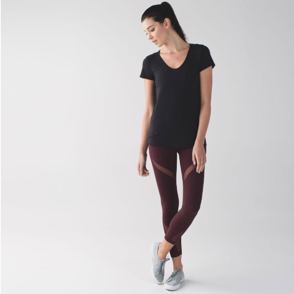 🍋Lululemon High Times Pant Wrap Mesh - Bordeaux
