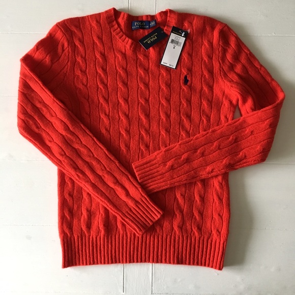 Polo Ralph Lauren Sweaters - Sale! Polo by Ralph Lauren Red Cable Knit Sweater