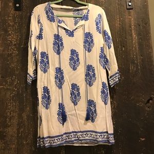 Entro Blue & White Tunic Dress