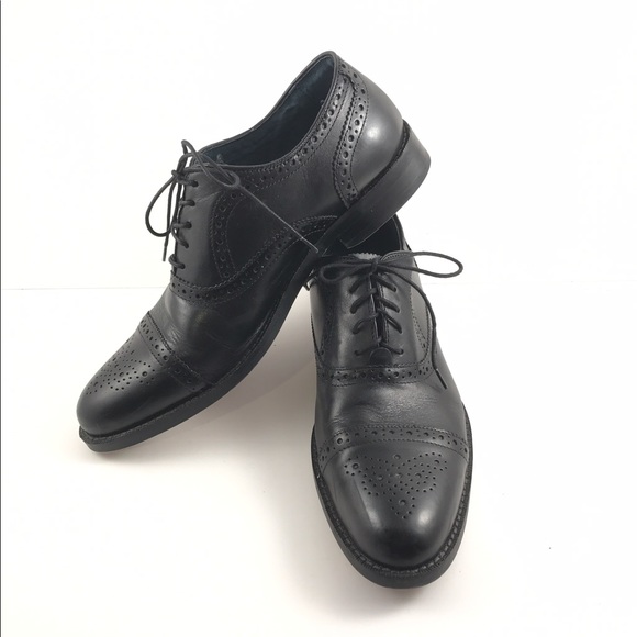 Aston Grey Wing Tips Shoes Black Aston Grey Wing Tips Shoes Black