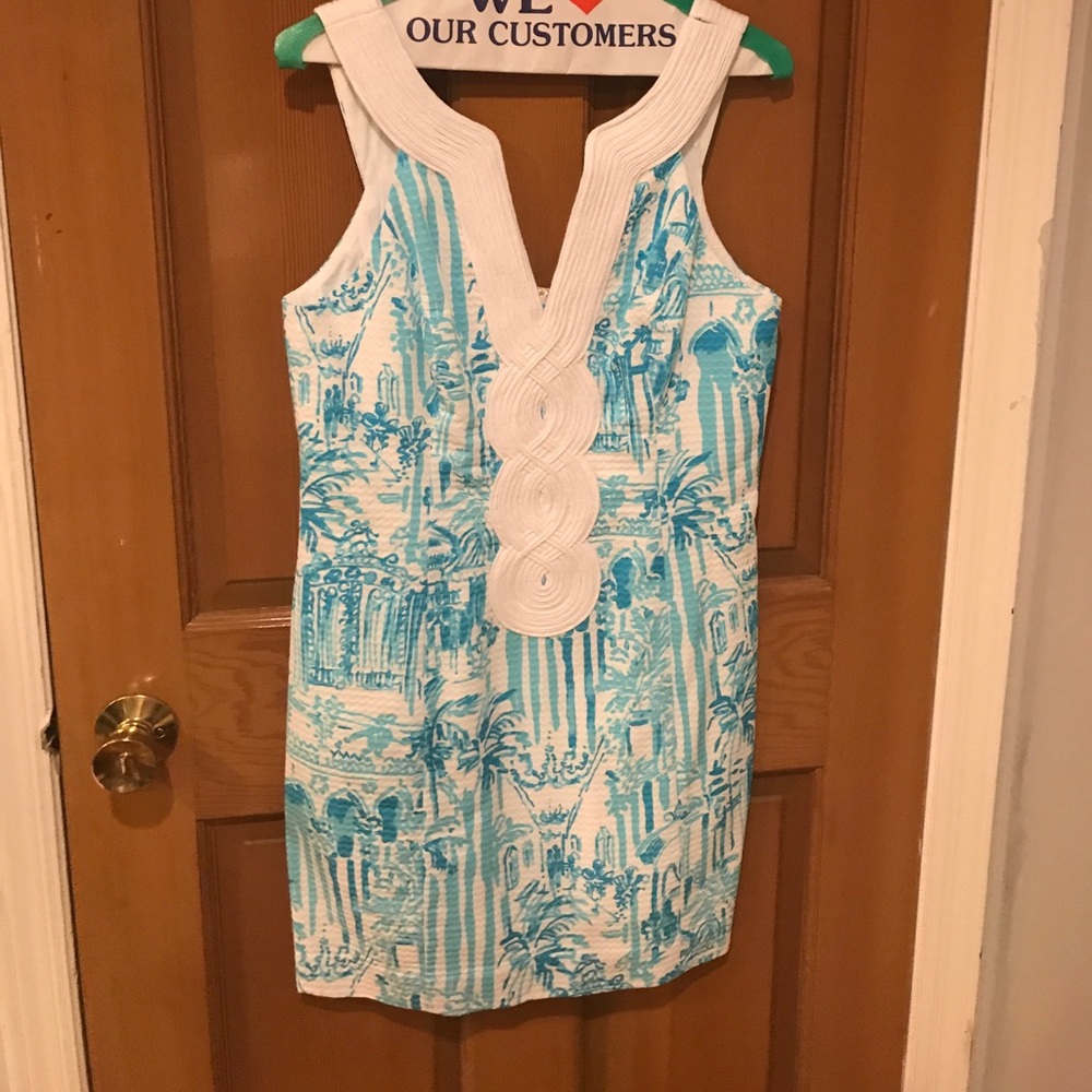Lilly Pulitzer turquoise print dress