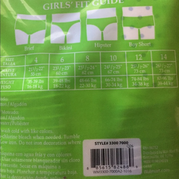 Faded Glory Bottoms 9 Pack Of Girls Brief Size 4 Underwear Poshmark