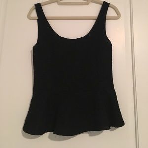 Black peplum top