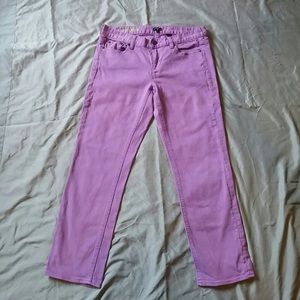 JCrew Matchstick crop lilac purple skinny jeans 29