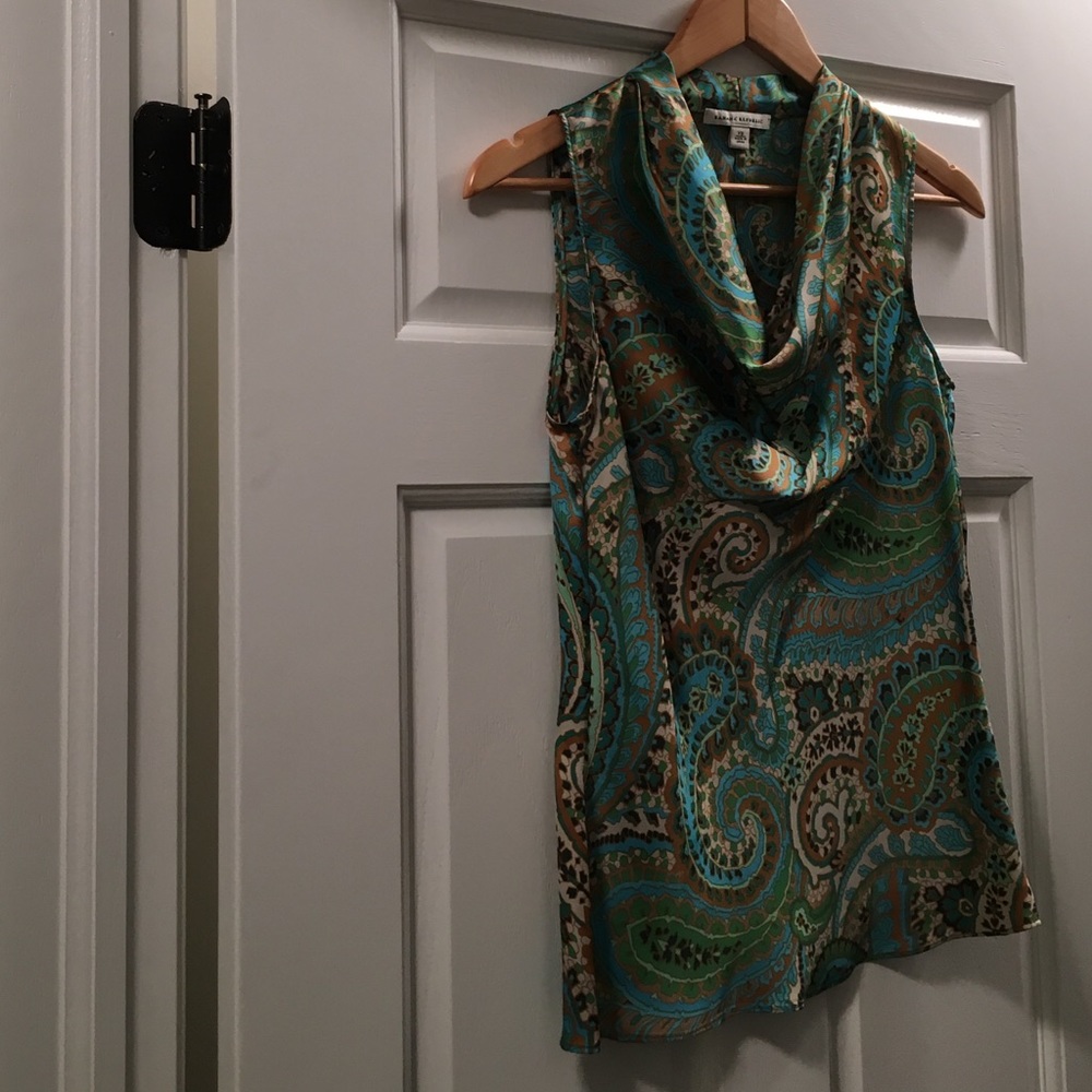 Paisley print Cowl neck top
