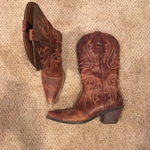 Ariat Brown Leather Boots Size 9.5