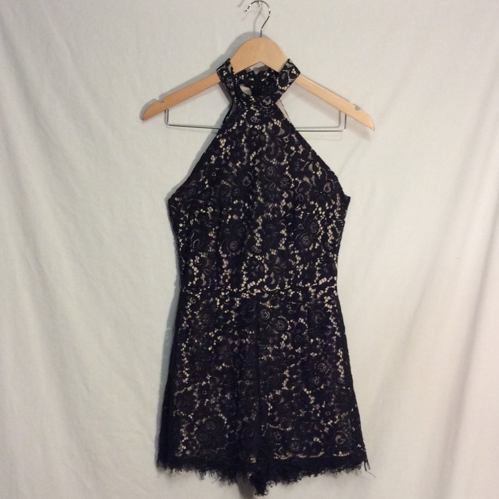 Lace Goddess Neck Romper