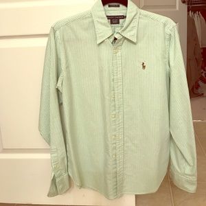 Green Striped Ralph Lauren Button Down
