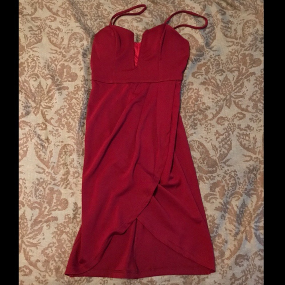 Burgundy dress