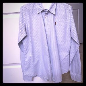 Ralph Lauren Blue striped Button Down