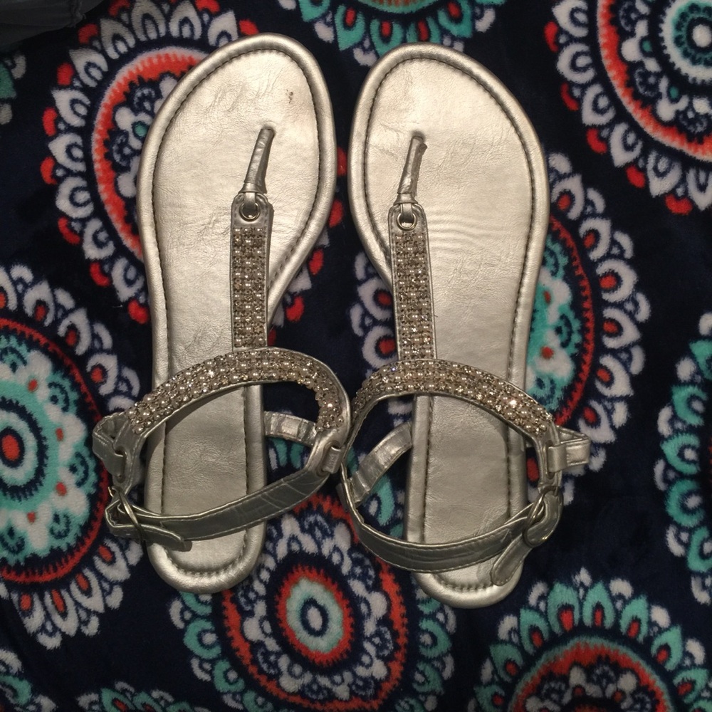 Silver sandals