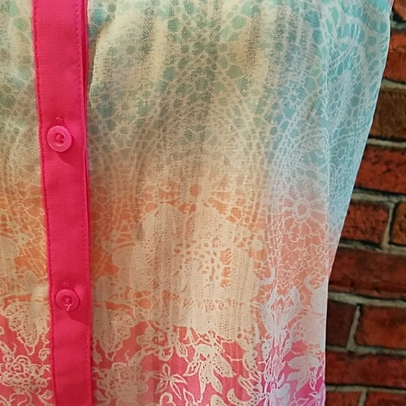 Candies variegated lace look sleeveless top - Picture 3 of 5
