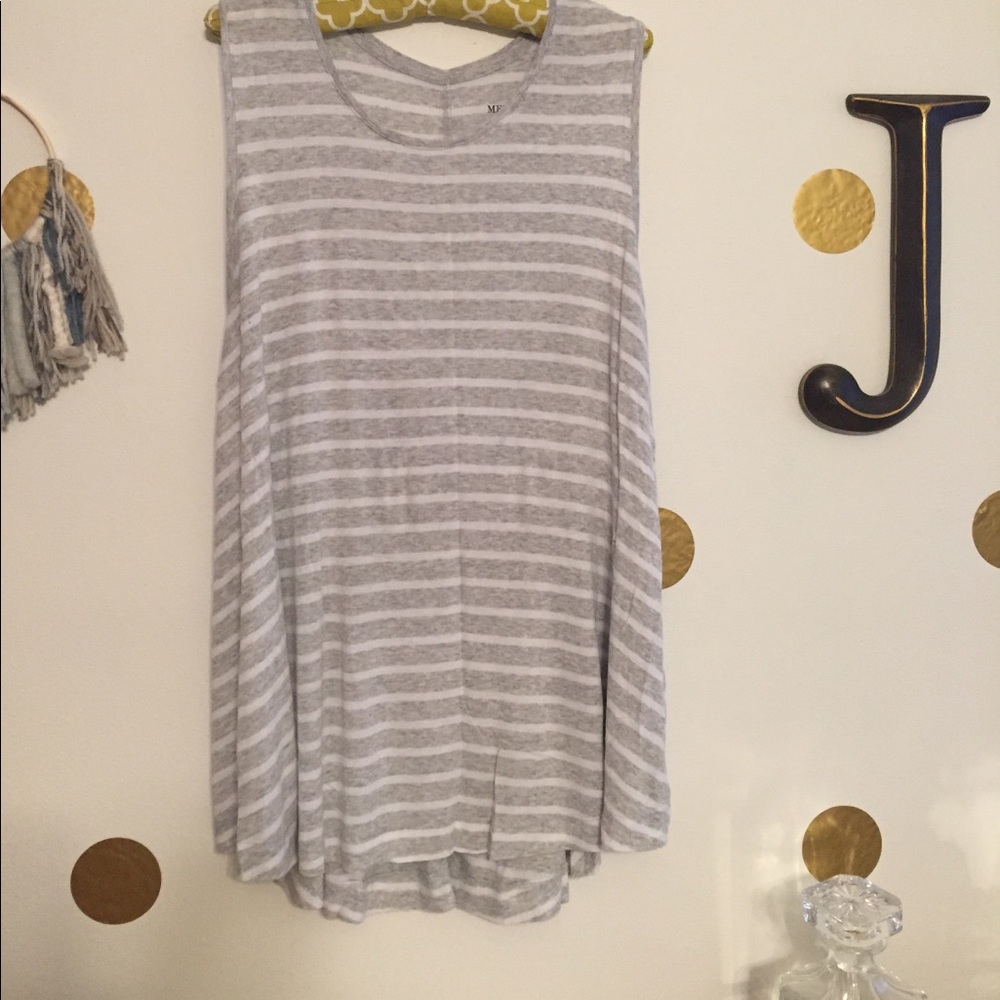 Merona Gray Striped Tank, Sz XXL!