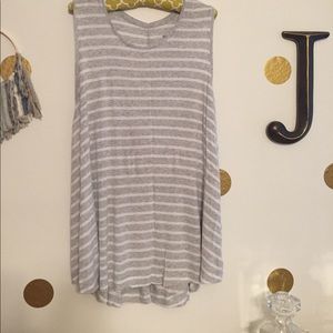 Merona Gray Striped Tank, Sz XXL!