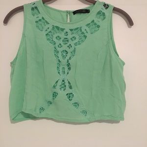 Beautiful turquoise crop top