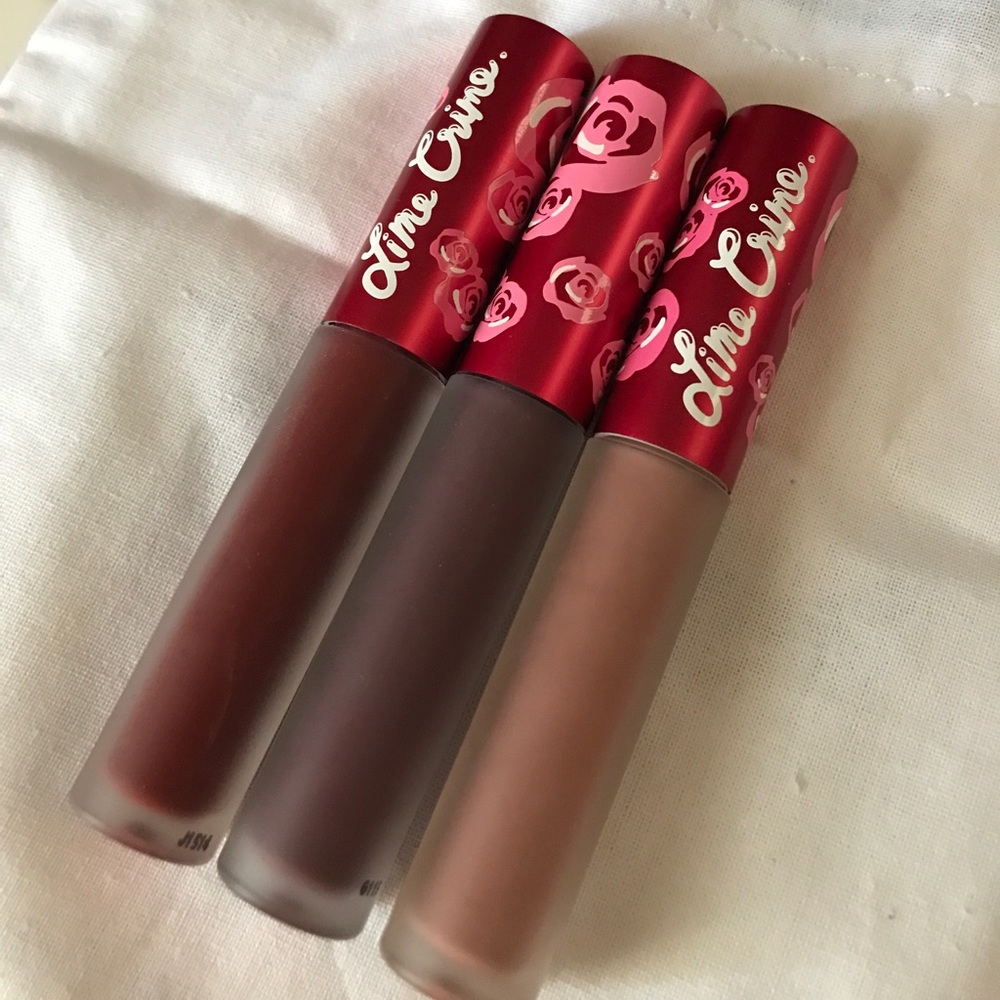 💄3 Lime Crime Velvetine Bundle 💄