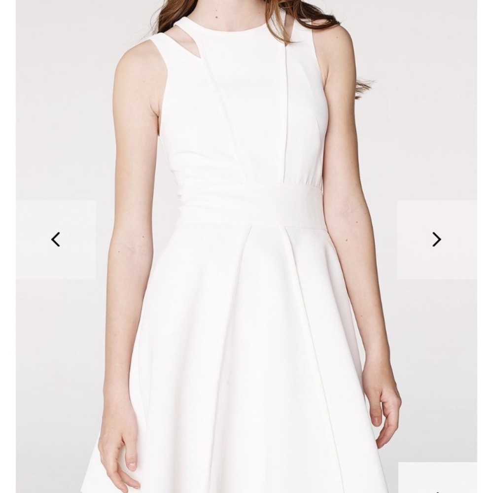 Armani White Fit and Flare Dress