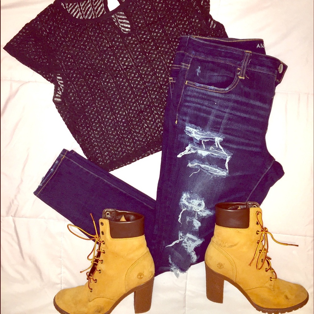 High Heel Timberland Boots