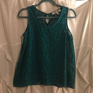 Teal Lace Blouse