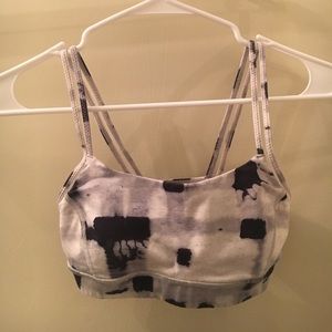 Lululemon grey, pink, white sports bra