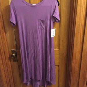 LuLaRoe solid purple XS Carly dress extra small